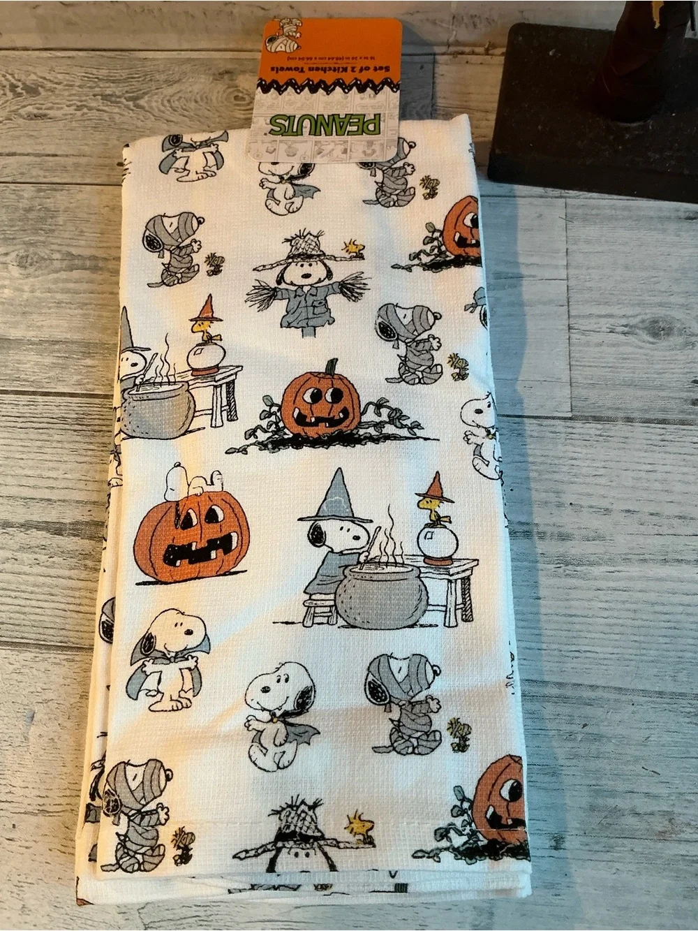 Peanuts 2Pk. Snoopy Costumes Printed Kitchen Towel Set -16x26